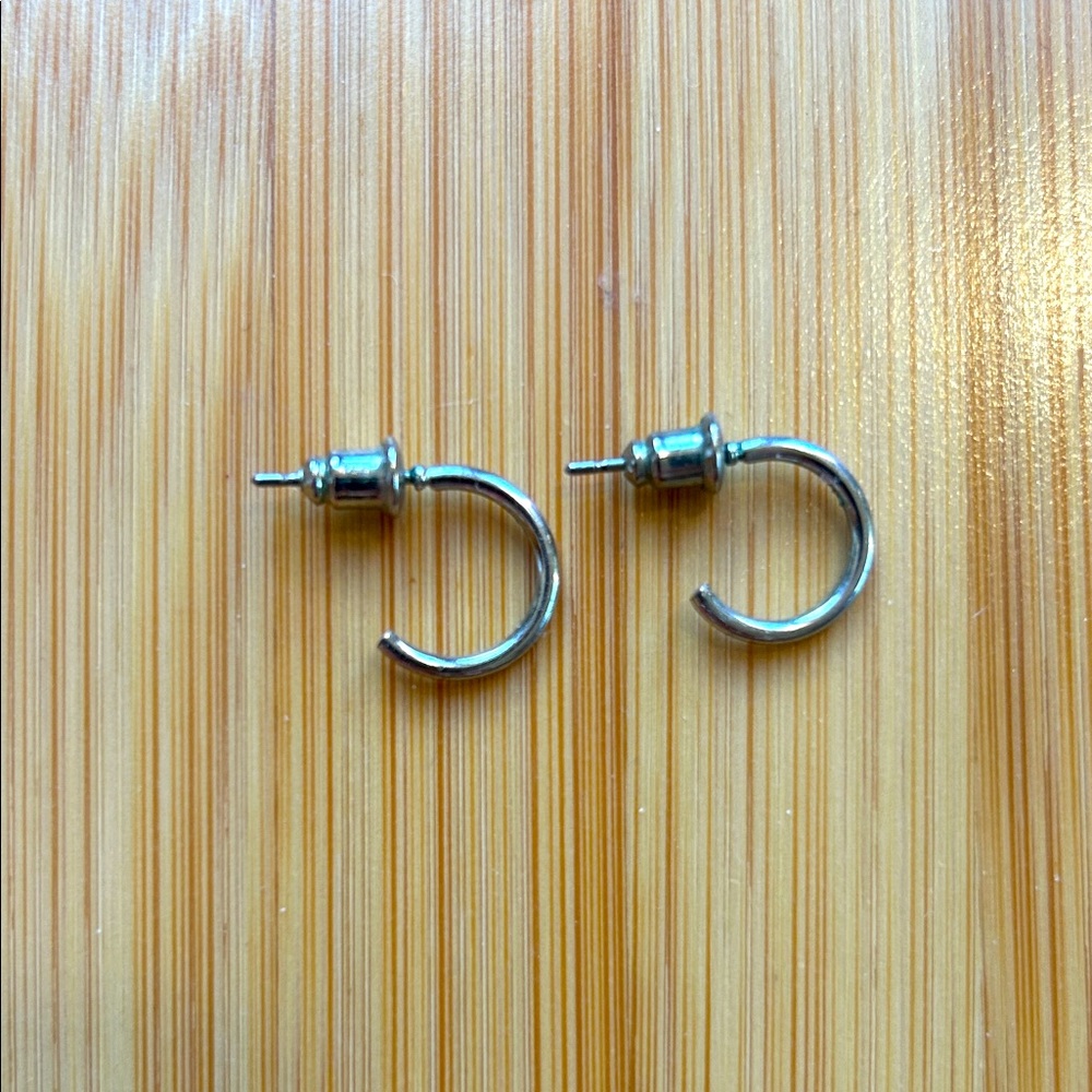 Sterling Silver Half Huggie Hoop Earrings